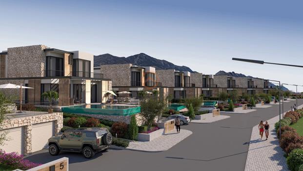 Modern and Luxurious Villa Project Amid Nature with Turkish Title Deed in Ozanköy, Girne